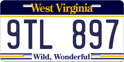 WV license plate 9TL897