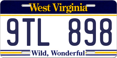 WV license plate 9TL898