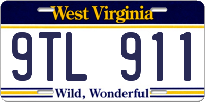 WV license plate 9TL911