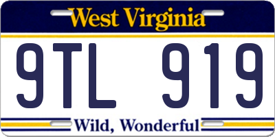 WV license plate 9TL919