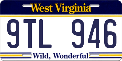 WV license plate 9TL946
