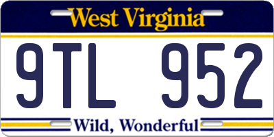 WV license plate 9TL952