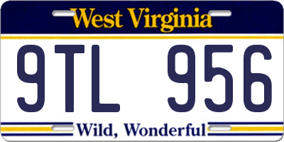 WV license plate 9TL956