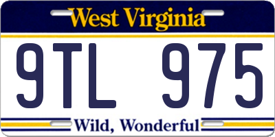 WV license plate 9TL975