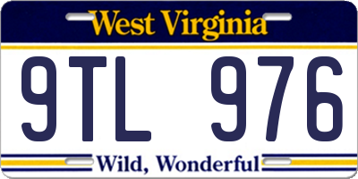 WV license plate 9TL976