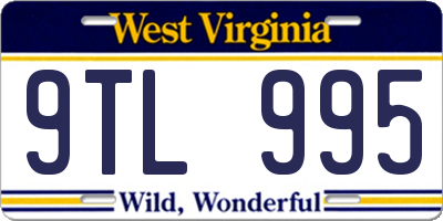 WV license plate 9TL995