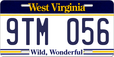 WV license plate 9TM056