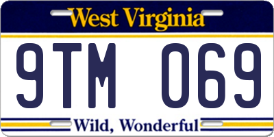 WV license plate 9TM069
