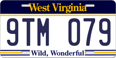 WV license plate 9TM079
