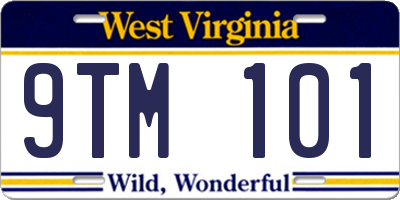 WV license plate 9TM101