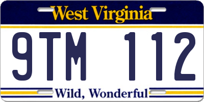 WV license plate 9TM112