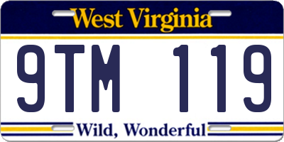 WV license plate 9TM119