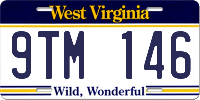 WV license plate 9TM146