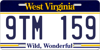 WV license plate 9TM159