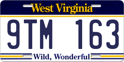 WV license plate 9TM163