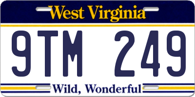 WV license plate 9TM249