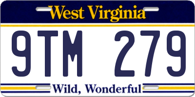 WV license plate 9TM279