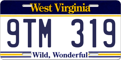 WV license plate 9TM319