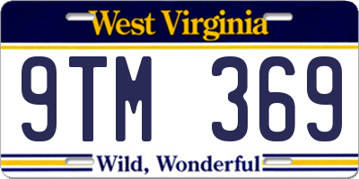 WV license plate 9TM369