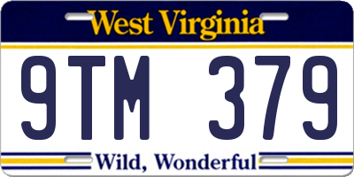 WV license plate 9TM379