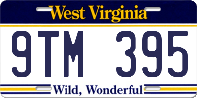WV license plate 9TM395