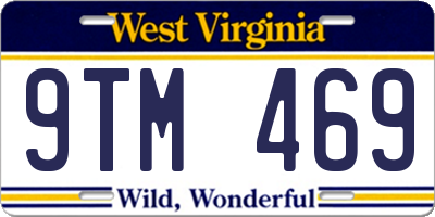 WV license plate 9TM469