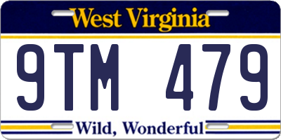 WV license plate 9TM479