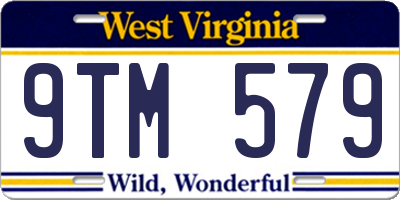 WV license plate 9TM579