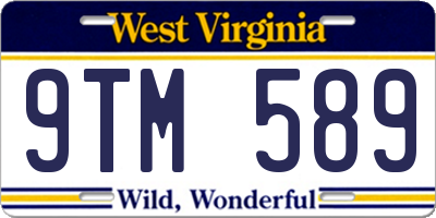 WV license plate 9TM589