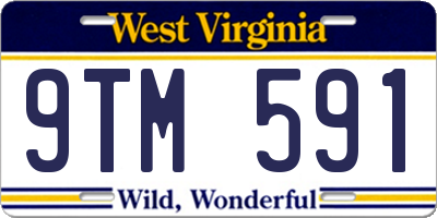 WV license plate 9TM591