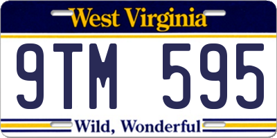 WV license plate 9TM595