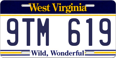 WV license plate 9TM619