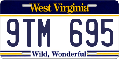 WV license plate 9TM695
