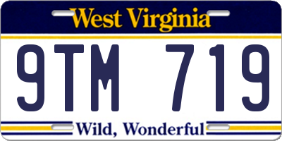 WV license plate 9TM719