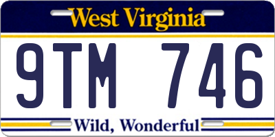 WV license plate 9TM746
