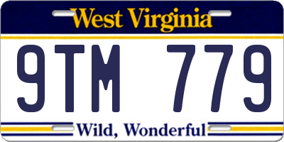 WV license plate 9TM779