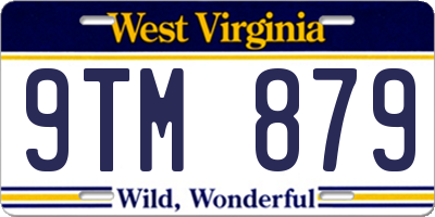 WV license plate 9TM879