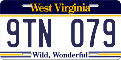 WV license plate 9TN079