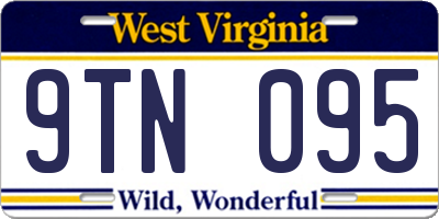 WV license plate 9TN095