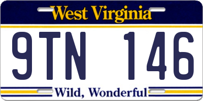 WV license plate 9TN146