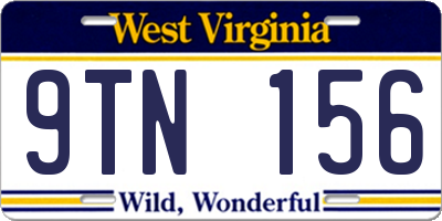 WV license plate 9TN156