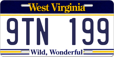 WV license plate 9TN199