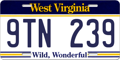 WV license plate 9TN239