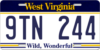 WV license plate 9TN244