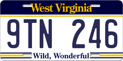 WV license plate 9TN246