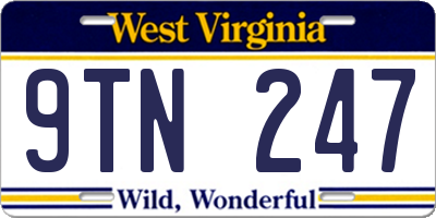 WV license plate 9TN247