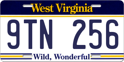 WV license plate 9TN256