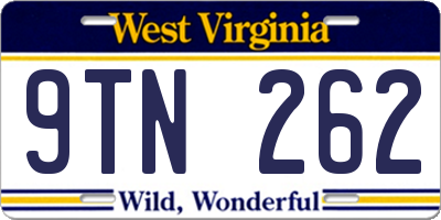 WV license plate 9TN262