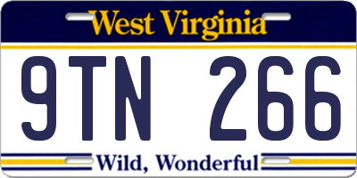 WV license plate 9TN266
