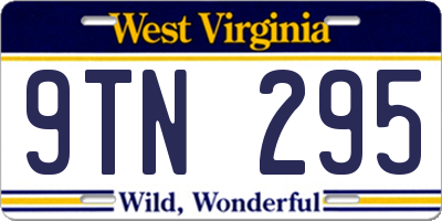 WV license plate 9TN295